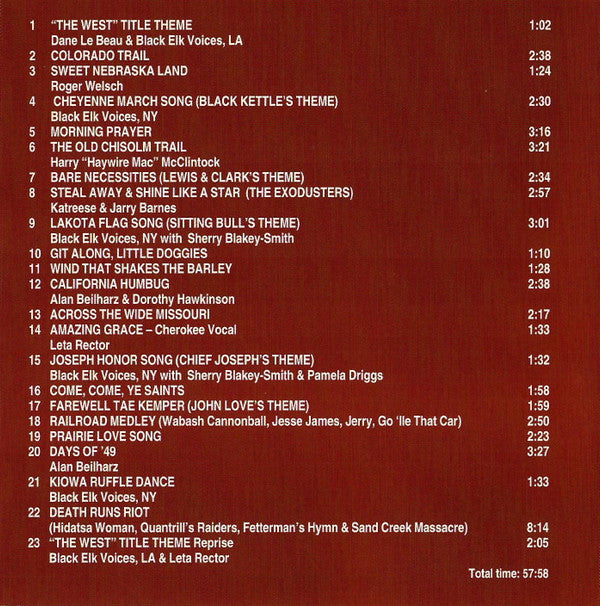 Various : The West Original Soundtrack (CD, Album)