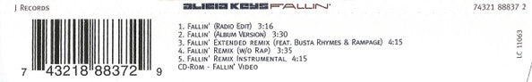 Alicia Keys : Fallin' (CD, Maxi, Enh)