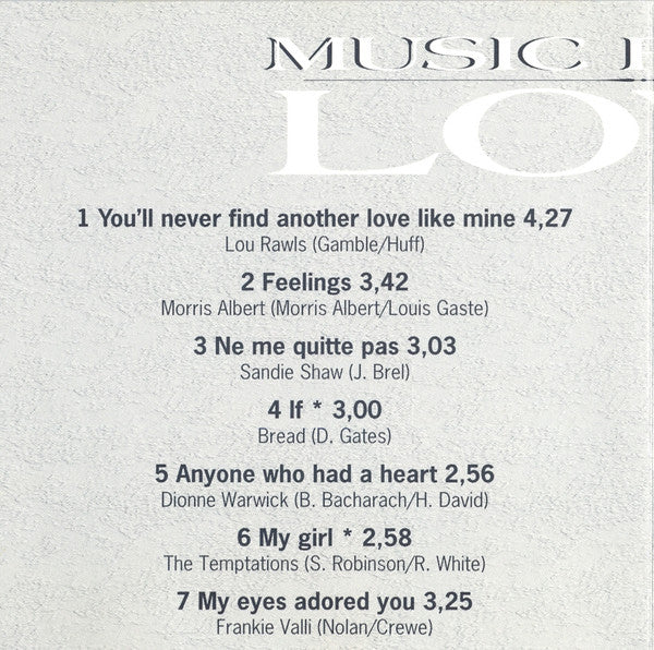 Various : Music For My Love (CD, Comp)