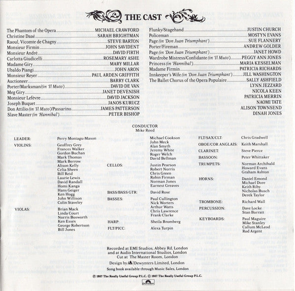 "The Phantom Of The Opera" Original London Cast Starring Michael Crawford, Sarah Brightman, Steve Barton : Highlights From The Phantom Of The Opera (CD, Album)