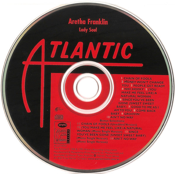 Aretha Franklin : Lady Soul (CD, Album, RM)