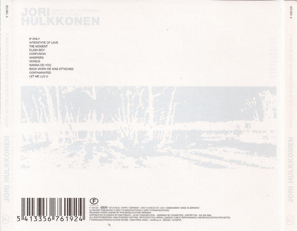 Jori Hulkkonen : When No One Is Watching We Are Invisible (CD, Album)
