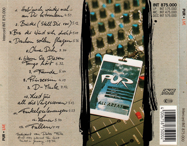 Pur : Live (CD, Album)