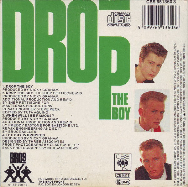 Bros : Drop The Boy (CD, Mini, Single)