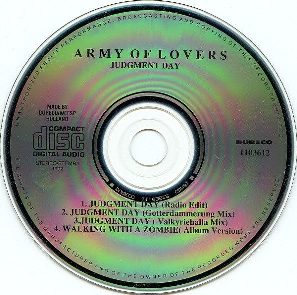 Army Of Lovers : Judgment Day (CD, Maxi)
