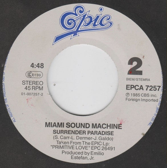 Miami Sound Machine : Falling In Love (Uh-Oh) (Remix) (7", Single)