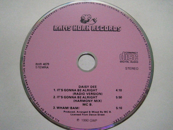 Daisy Dee : It's Gonna Be Alright (CD, Maxi)