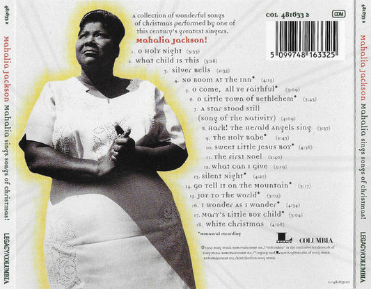 Mahalia Jackson : Mahalia Sings Songs Of Christmas! (CD, Comp, Mono)