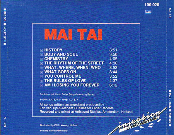 Mai Tai : Mai Tai (CD, Album)