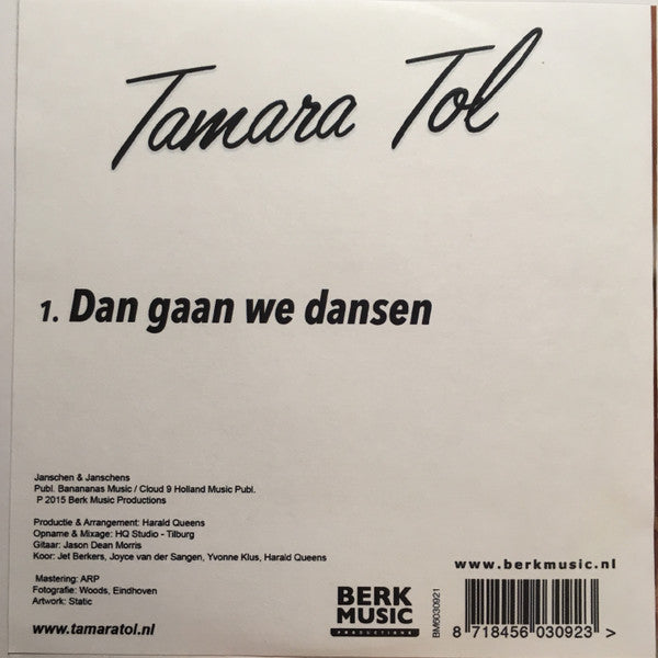 Tamara Tol : Dan Gaan We Dansen (CDr, Single)