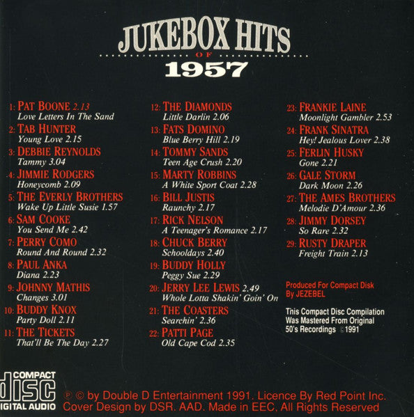 Various : Jukebox Hits Of 1957 (CD, Comp, RM)