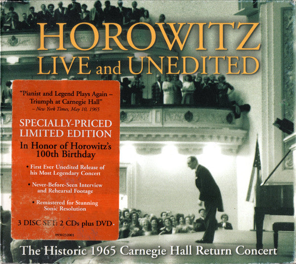 Vladimir Horowitz : Horowitz Live And Unedited (The Historic 1965 Carnegie Hall Return Concert) (2xCD, Comp, RE, RM, Dig + DVD-V + Ltd, Dig)