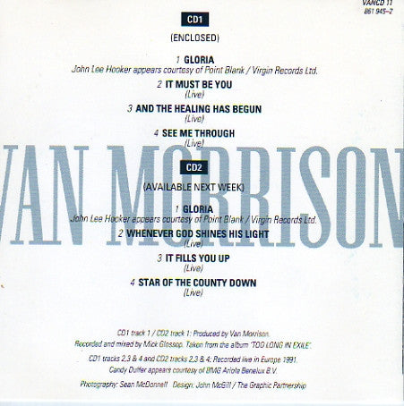 Van Morrison And John Lee Hooker : Gloria (CD, Maxi, CD1)