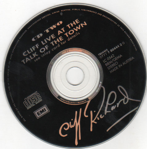 Cliff Richard : Cliff Richard CD Collection CD 11 Sincerely(1969) & Live At The Talk Of The Town (2xCD, Comp, RM)