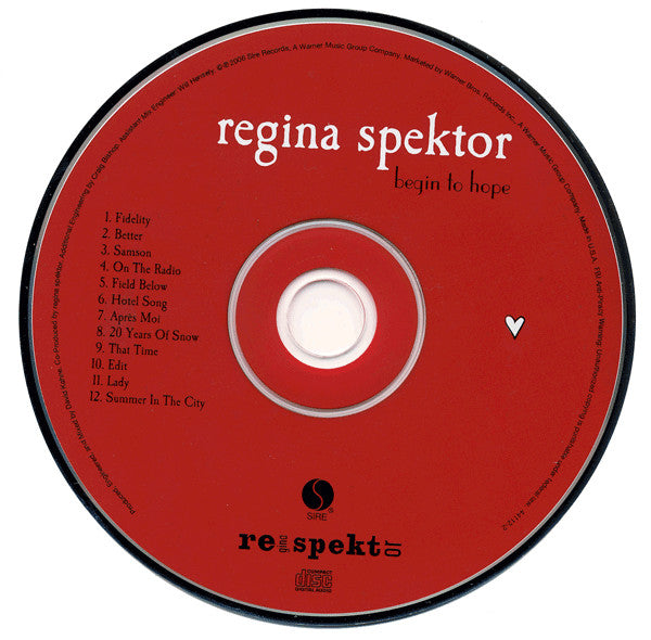 Regina Spektor : Begin To Hope (CD, Album)
