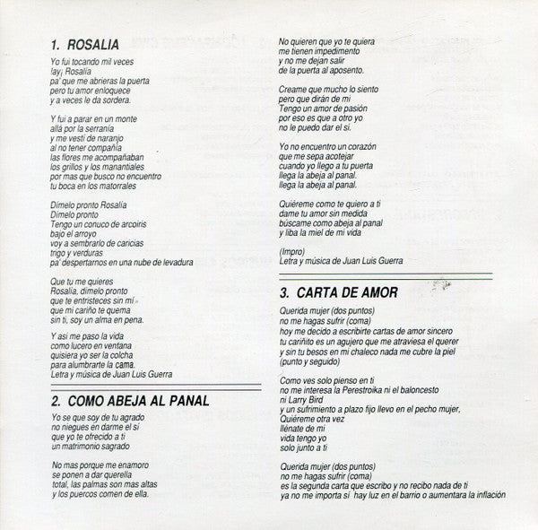 Juan Luis Guerra 4.40 : Bachata Rosa (CD, Album)