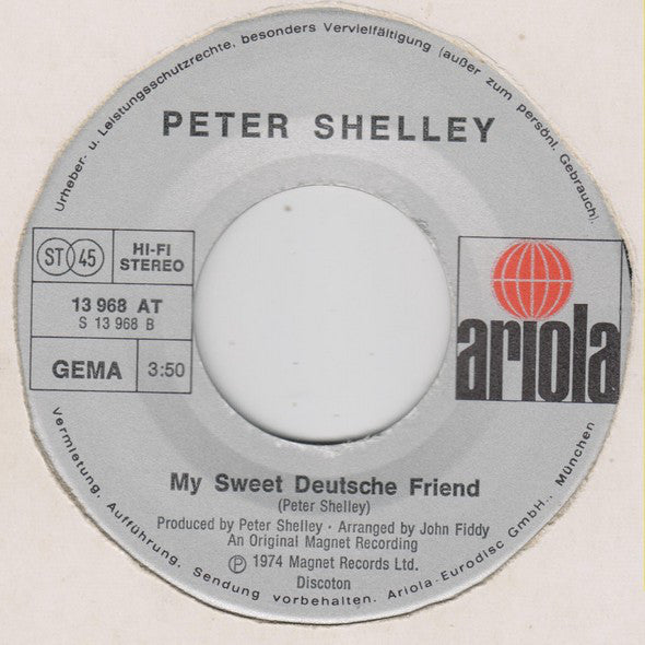 Peter Shelley : Love Me Love My Dog (7", Single)