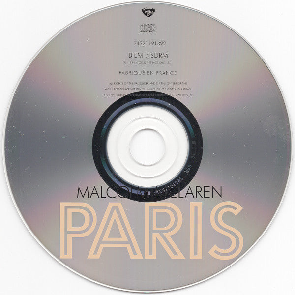 Malcolm McLaren : Paris (CD, Album)