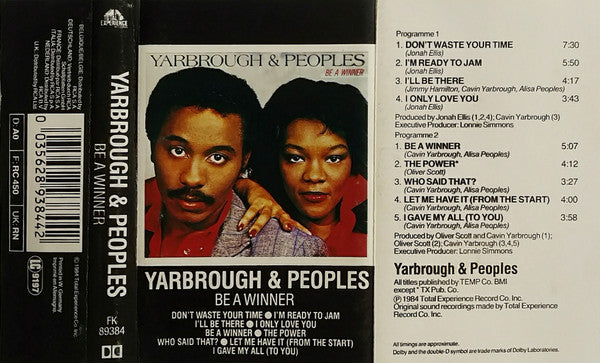 Yarbrough & Peoples : Be A Winner (Cass, Album)