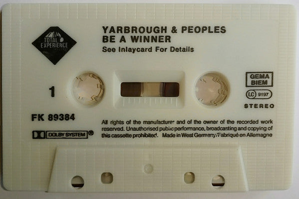 Yarbrough & Peoples : Be A Winner (Cass, Album)