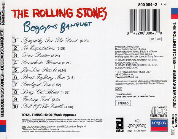 The Rolling Stones : Beggars Banquet (CD, Album, RP, PMD)