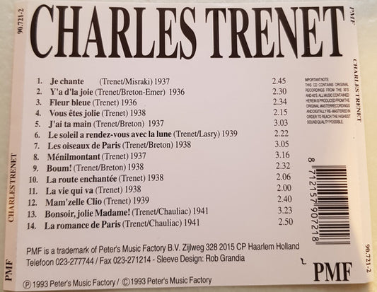 Charles Trenet : Les Plus Grands Artistes Français (CD, Comp)