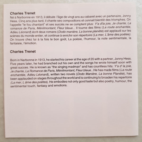 Charles Trenet : Les Plus Grands Artistes Français (CD, Comp)