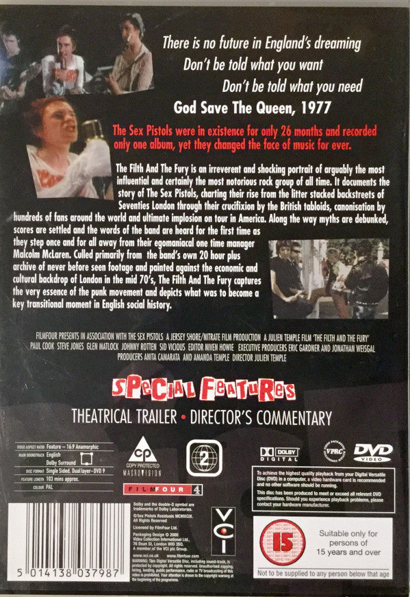 Sex Pistols : The Filth And The Fury (DVD, PAL)