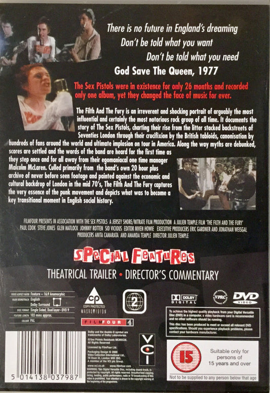 Sex Pistols : The Filth And The Fury (DVD, PAL)