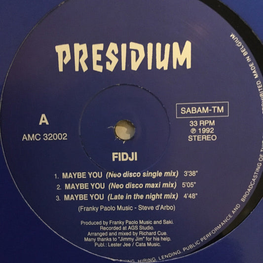Fidji : Maybe You (12")