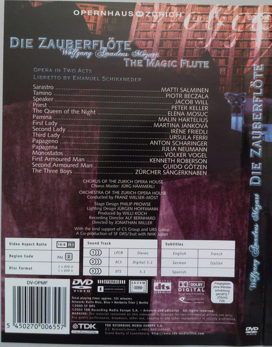 Wolfgang Amadeus Mozart - Franz Welser-Möst : Die Zauberflöte (2xDVD-V, PAL)