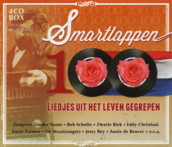 Various : 100 Smartlappen - Liedjes Uit Het Leven Gegrepen (4xCD, Comp)
