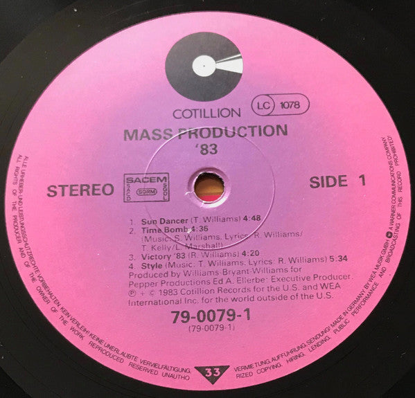 Mass Production : Mass Production '83 (LP, Album, SAC)