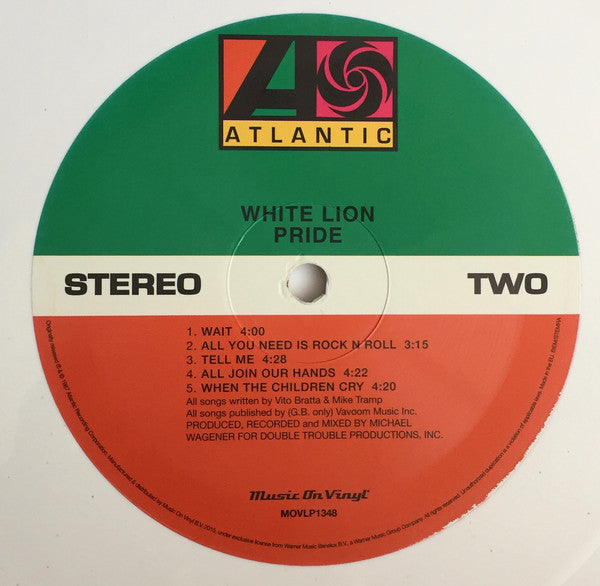 White Lion : Pride (LP, Album, Ltd, Num, RE, Whi)