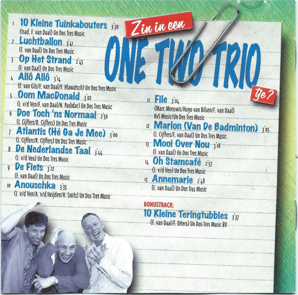 One Two Trio : Zin In Een One Two Trio'tje? (CD, Album)