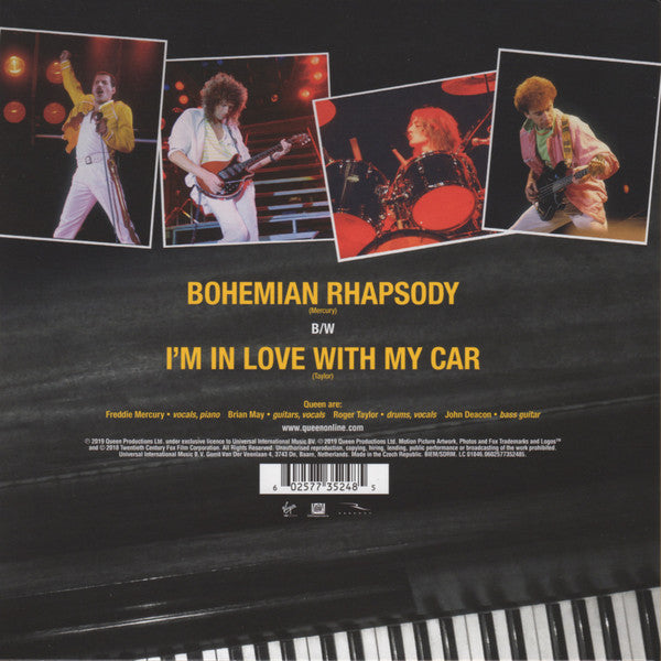 Queen : Bohemian Rhapsody b/w I'm In Love With My Car (7", RSD, Single, Ltd, RE, RM, Pur)