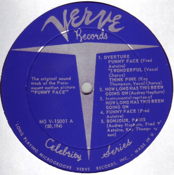 Fred Astaire, Audrey Hepburn And Kay Thompson : Funny Face (Original Sound Track Recording) (LP, Album, Mono, Ind)