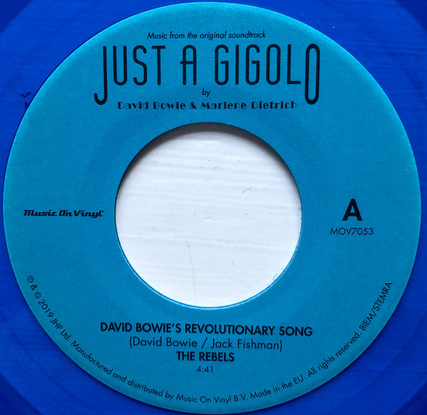 David Bowie & Marlene Dietrich : Music From The Original Soundtrack Just A Gigolo (7", RSD, Single, Ltd, Num, Blu)