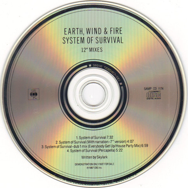 Earth, Wind & Fire : System Of Survival (12" Mixes) (CD, Maxi, Promo)