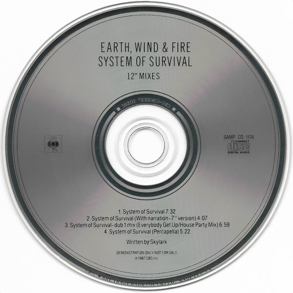 Earth, Wind & Fire : System Of Survival (12" Mixes) (CD, Maxi, Promo)