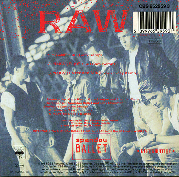 Spandau Ballet : Raw (CD, Mini, Single)