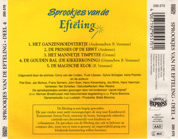Various : Sprookjes van de Efteling - Deel 4 (CD, Album)
