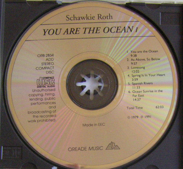 Schawkie Roth, Deborah Henson-Conant : You Are The Ocean I (For Relaxation) (CD, Album, RE)