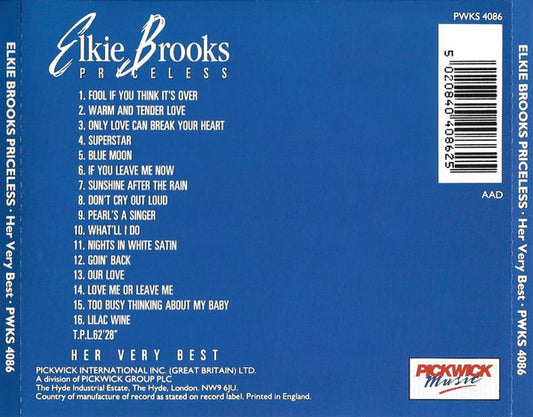 Elkie Brooks : Priceless (Her Very Best) (CD, Comp)