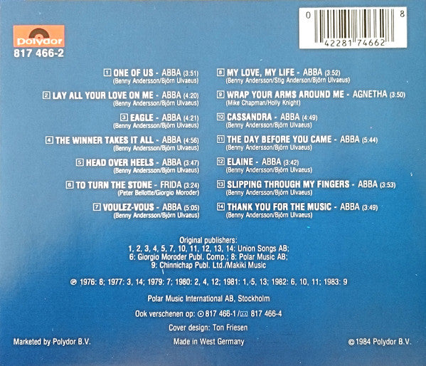 ABBA : From ABBA With Love (CD, Comp, RE)