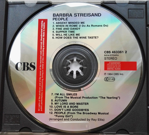 Barbra Streisand : People (CD, Album, RE)