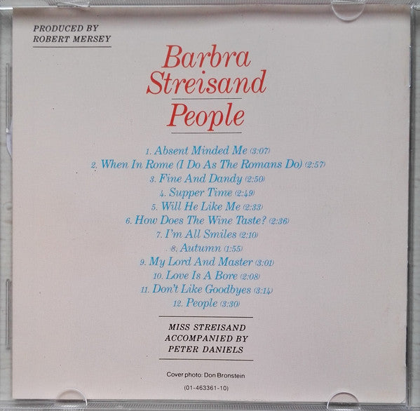 Barbra Streisand : People (CD, Album, RE)