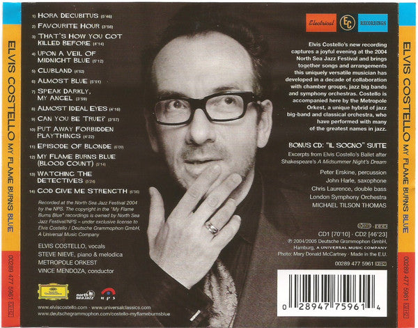 Elvis Costello Live With The Metropole Orchestra : My Flame Burns Blue (2xCD, Album)