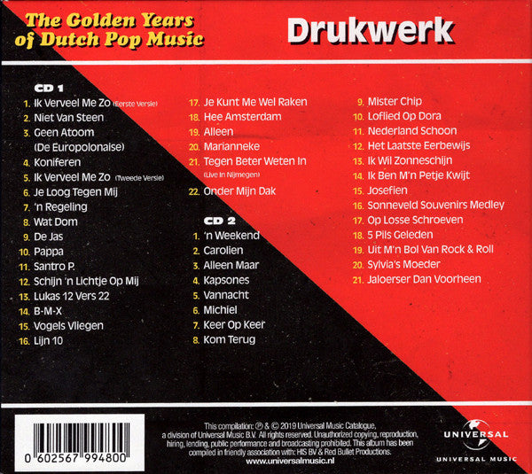 Drukwerk : The Golden Years Of Dutch Pop Music (A&B Kanten) (2xCD, Comp)