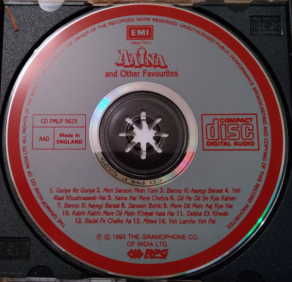 Dilip Sen-Sameer Sen : Aaina (And Other Favourites) (CD, RE)